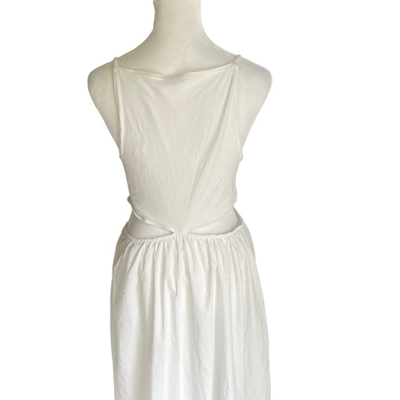 Abercrombie - NEW Mixed Fabric Cut Out Midi Dress Sz M - Picture 9 of 16